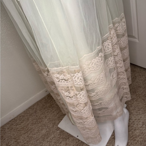 Intimi 1960 Vintage Cream Shapewear Robe with Lace Trim Size L.  #158 - Picture 6 of 13